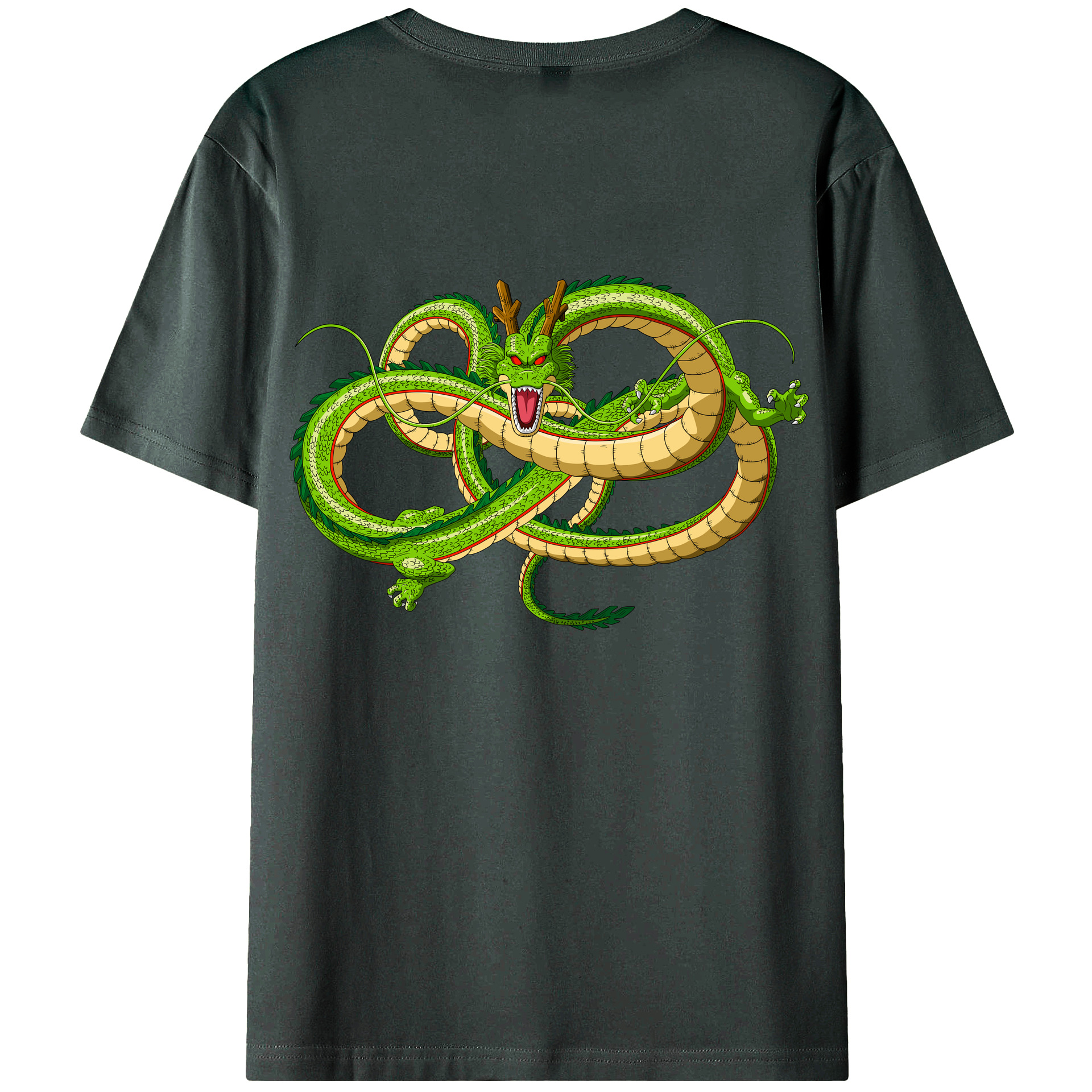 （画像用） ドラゴンボール 神龍 シェンロン DRAGON BALL Shenron 綿100％ メンズ半袖Tシャツ（バックプリント） 通気性